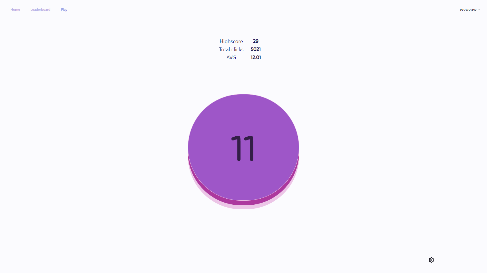 The button game screenshot